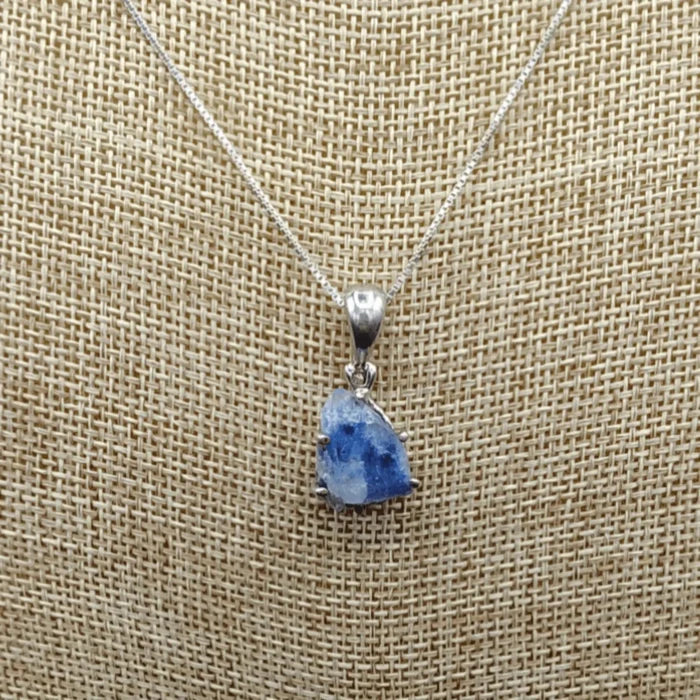 This is a close up of this Dumortierite pendant