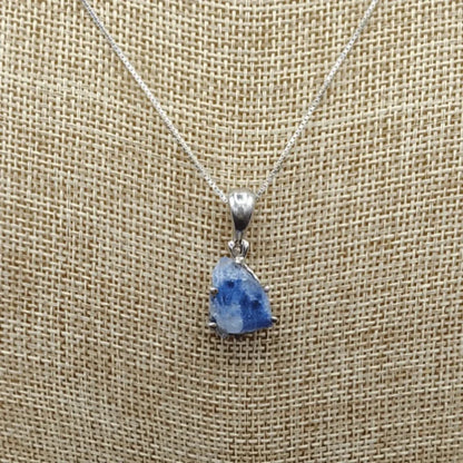 This is a close up of this Dumortierite pendant