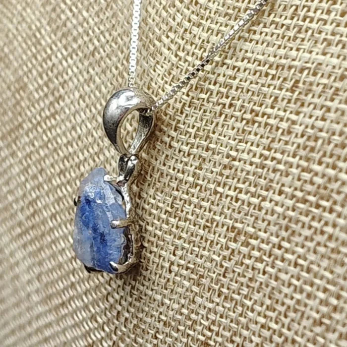 This is a close up of the Dumortierite Pendant