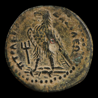 Egypt, King Ptolemy III, AE Dichalkon, Zeus & Eagle - 246 to 222 BCE - Ptolemaic Egypt