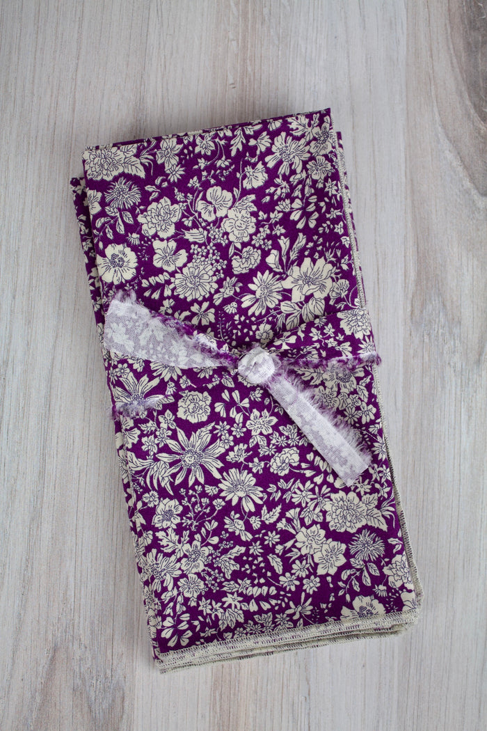 Emily Belle Napkins in Plum (Liberty of London Fabric)