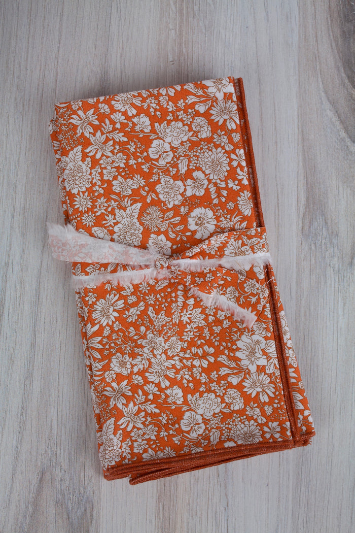 Emily Belle Napkins in Tangerine (Liberty of London Fabric)