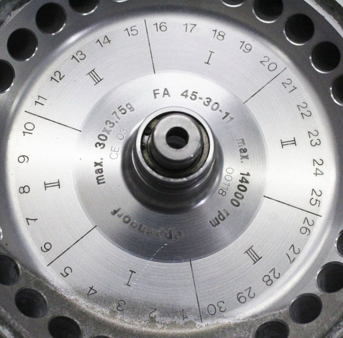 Eppendorf FA 45-30-11 Fixed Angle Rotor Specifications