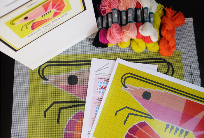 Erica The Prawn Needlepoint Kit