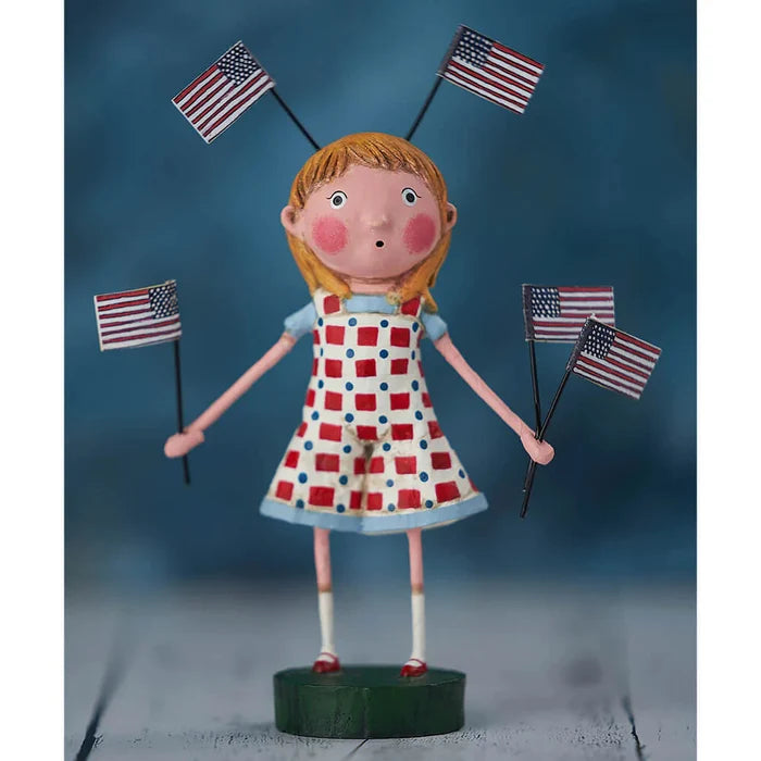 Fannie's Flags Figurine by Lori Mitchell