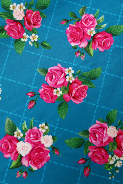 Daisy Fifties Style Rose Halter Dress