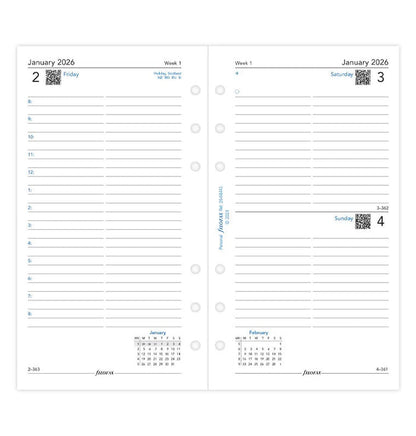 Filofax - 2026 Dated Personal Size Daily Refills