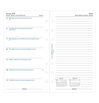 Filofax - 2026 Dated Personal Size Weekly Refills