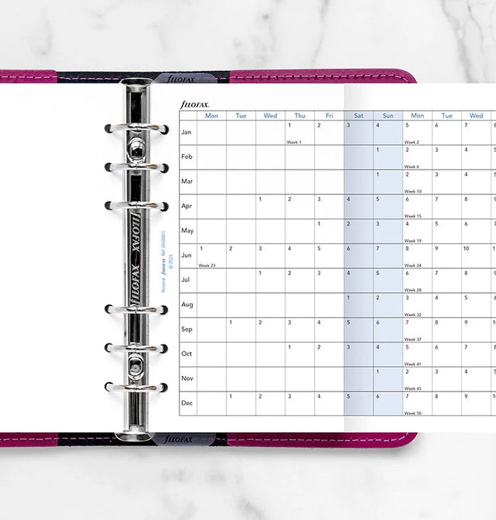 Filofax - 2026 Dated Personal Size Yearly Refills