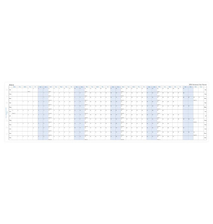 Filofax - 2026 Dated Personal Size Yearly Refills