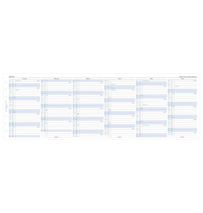 Filofax - 2026 Dated Personal Size Yearly Refills