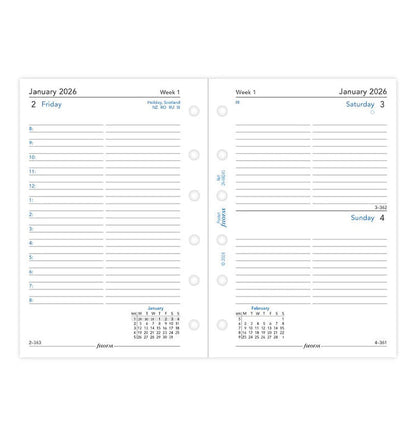 Filofax - 2026 Dated Pocket Size Daily Refills