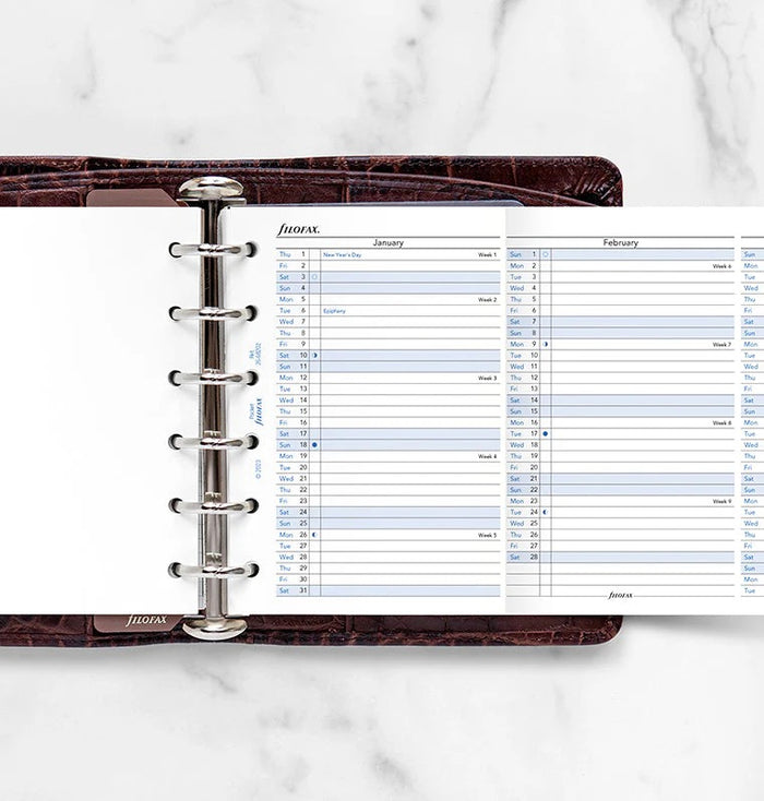 Filofax - 2026 Dated Pocket Size Yearly Refills