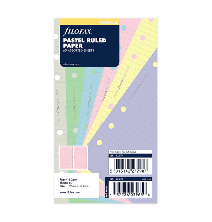 Pastel Ruled Notepaper