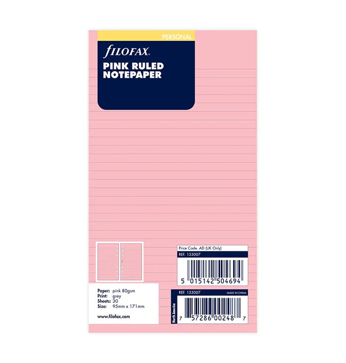 Ruled Paper - Pink