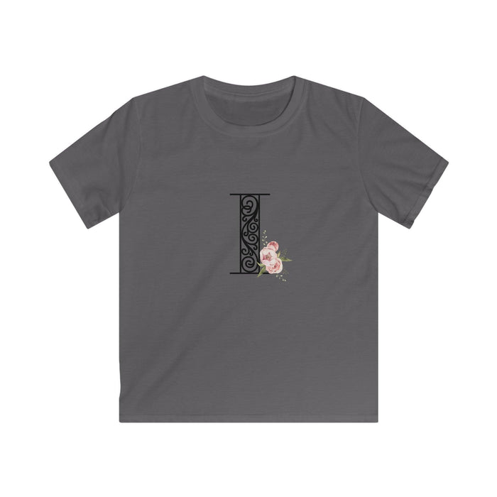Floral Letters: Letter I - Kids Softstyle Tee - Whippie's