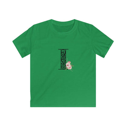 Floral Letters: Letter I - Kids Softstyle Tee - Whippie's