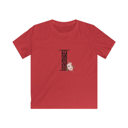 Floral Letters: Letter I - Kids Softstyle Tee - Whippie's