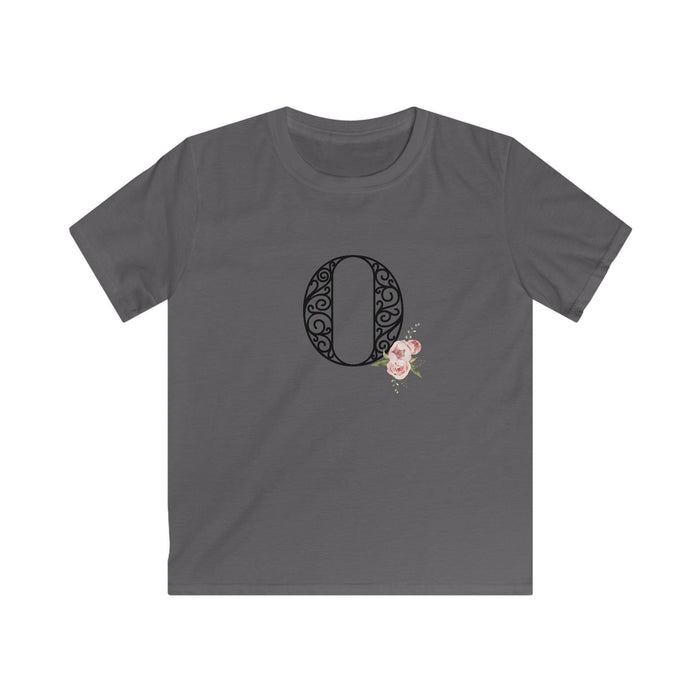 Floral Letters: Letter O - Kids Softstyle Tee - Whippie's