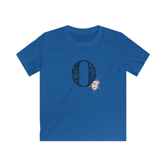 Floral Letters: Letter O - Kids Softstyle Tee - Whippie's