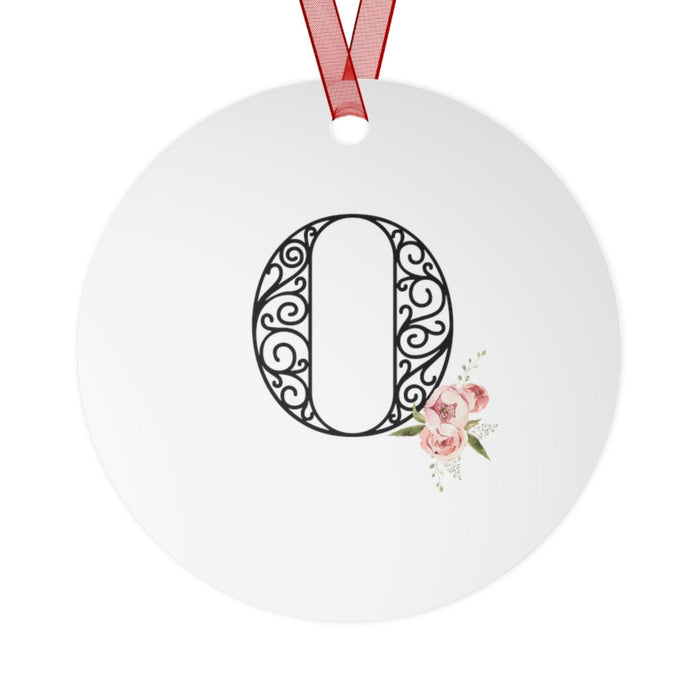 Floral Letters: Letter O - Metal Christmas Ornament - Whippie's