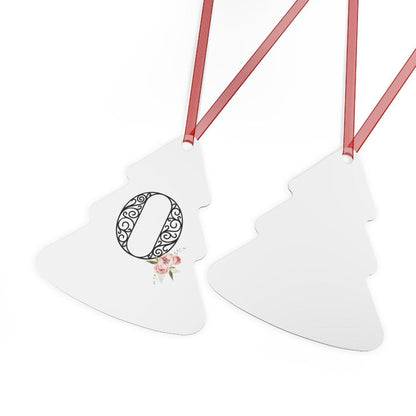 Floral Letters: Letter O - Metal Christmas Ornament - Whippie's