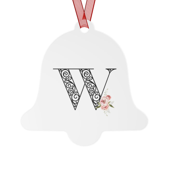Floral Letters: Letter W - Metal Christmas Ornament - Whippie's