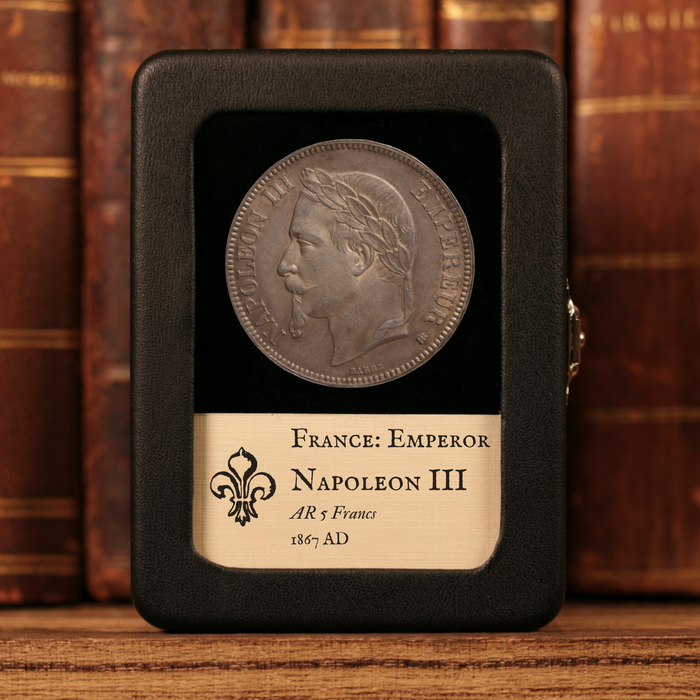 France, Emperor Napoleon III, AR (Silver) 5 Francs - 1867 CE - France