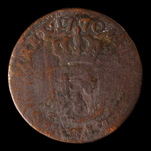 France, King Louis XV, AE (Copper) 1/2 Sol - 1770 CE - France