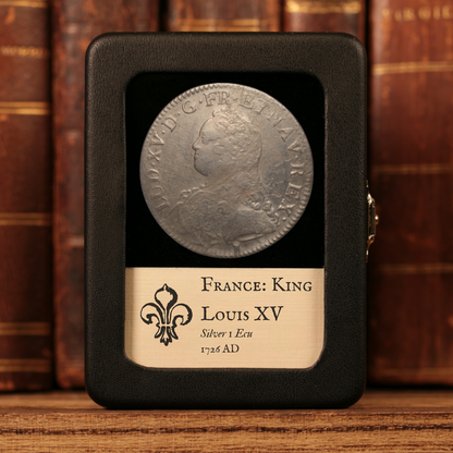 France, King Louis XV, AR (Silver) 1 Ecu - 1726 CE - France