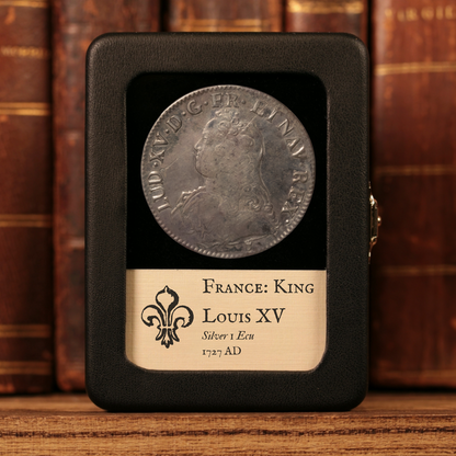 France, King Louis XV, AR (Silver) 1 Ecu - 1727 CE - France