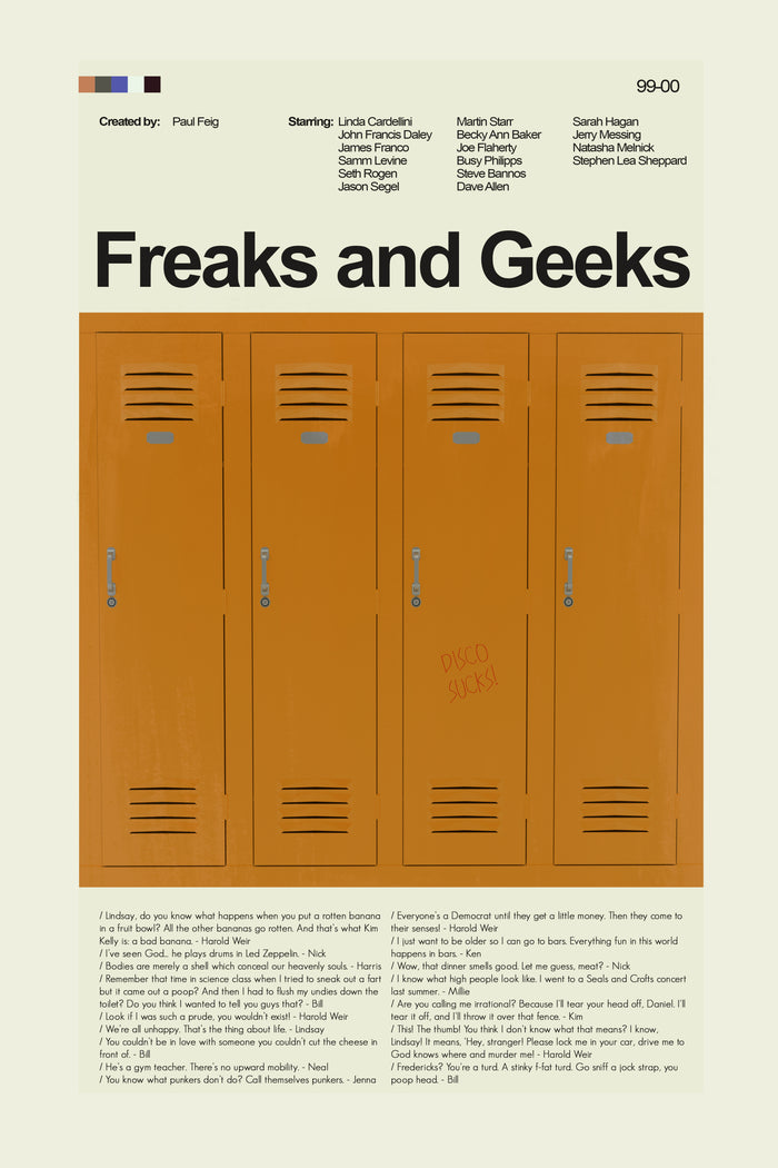 Freaks and Geeks - Lockers | 12"x18" or 18"x24" Print only