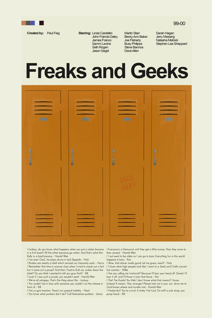 Freaks and Geeks - Lockers | 12"x18" or 18"x24" Print only