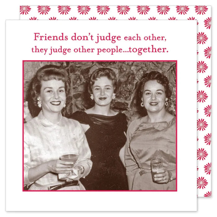Friends Don't Judge Cocktail Napkins