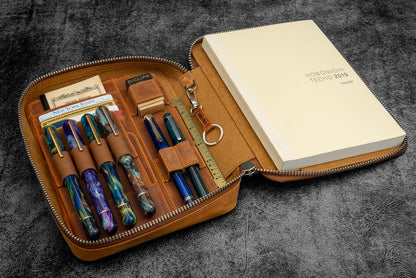Galen Leather Expansi-Folio Zip Leather a5