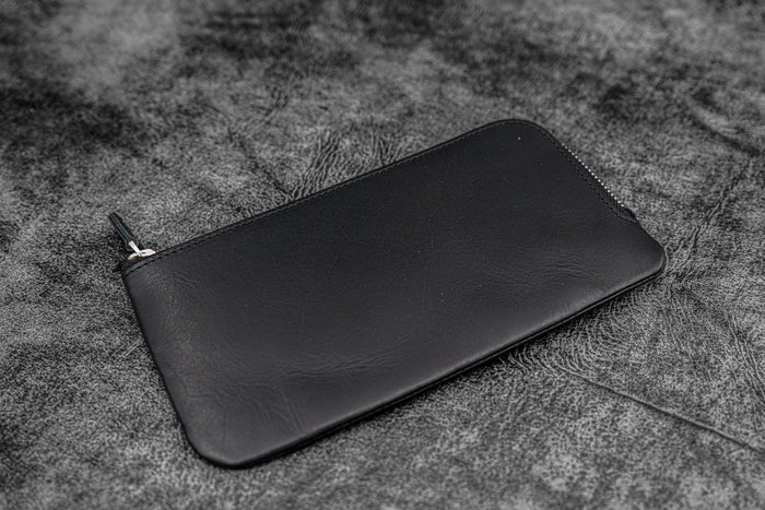 Galen Leather Slip-N-Zip Zippered Pen Pouch