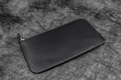 Galen Leather Slip-N-Zip Zippered Pen Pouch