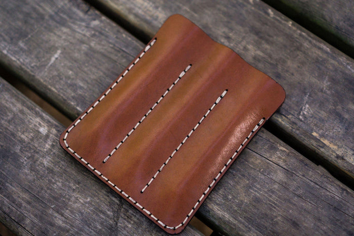 Galen Leather Triple Fountain Pen Case