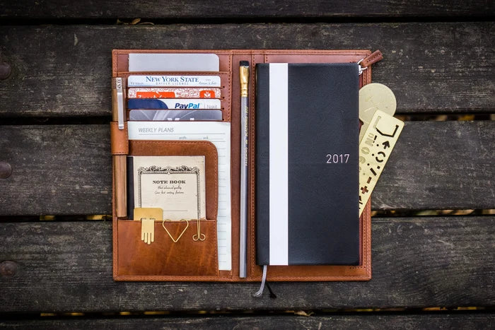 Galen Leather Wallet for Hobonichi Weeks/Regular Size