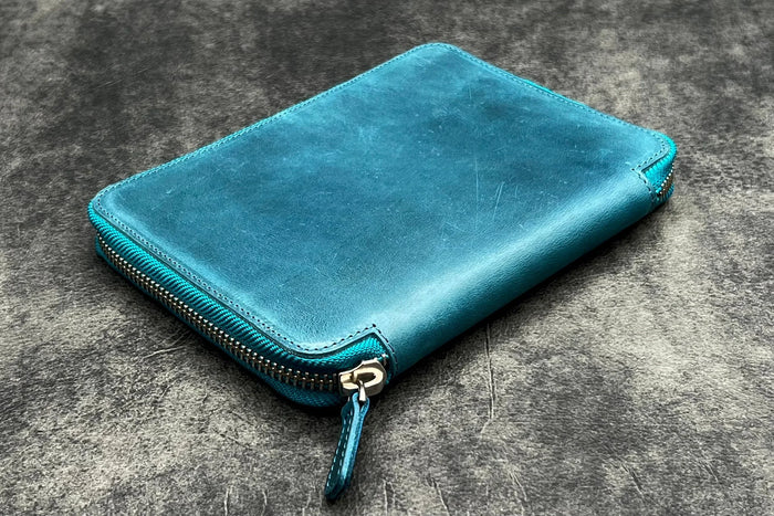 Galen Leather Zippered B6 Planner Folio