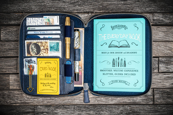 Galen Leather Zippered B6 Planner Folio