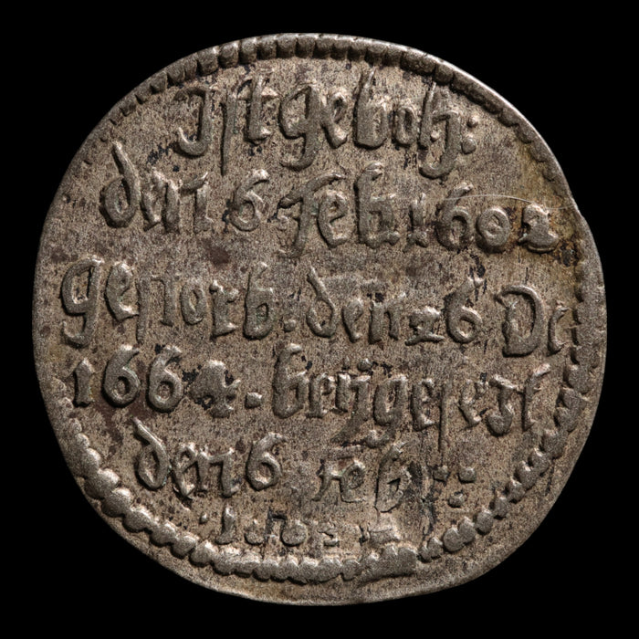 Germany, Saxe-Weimar, Duke John Ernest II , AR 1 Dreier - 1665 CE - German States