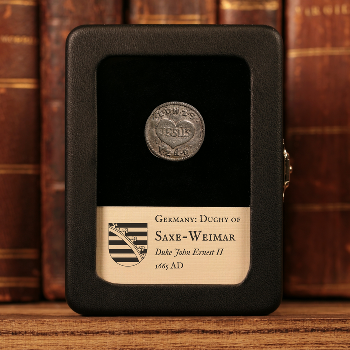 Germany, Saxe-Weimar, Duke John Ernest II , AR 1 Dreier - 1665 CE - German States