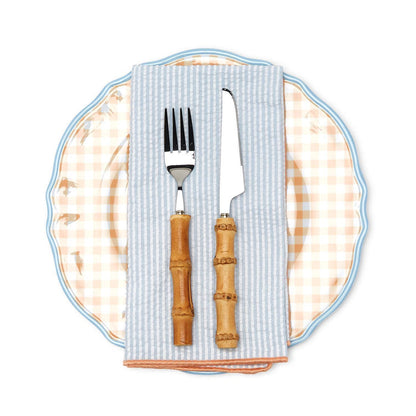 Gingham Garden Melamine Dinner Plates