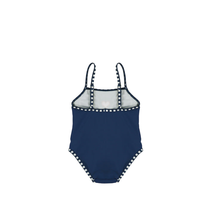 GINGHAM TRIM BATHING SUIT