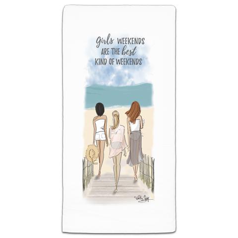 "Girls Weekends" Flour Sack Towel by Heather Stillufsen - CJ Bella Co.
