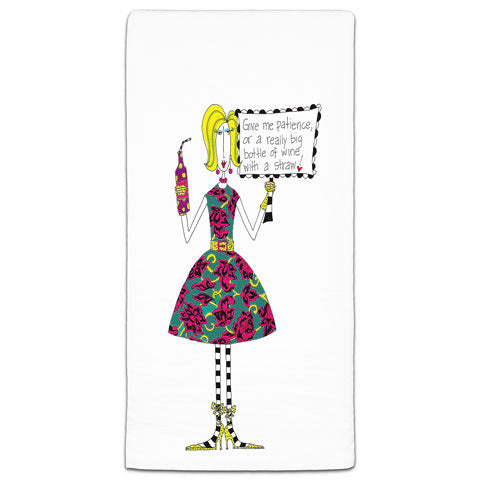 "Give Me Patience" Dolly Mama's by Joey Flour Sack Towel - CJ Bella Co.