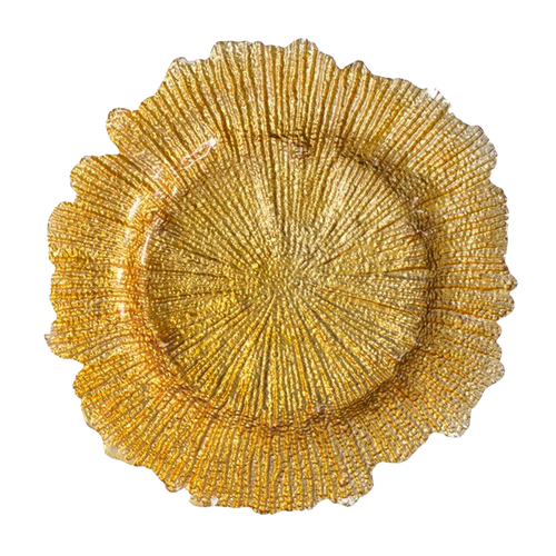 Gold Starburst Glass Charger