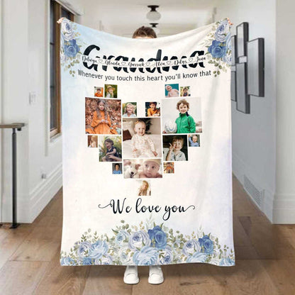 Grandma Personalized Blanket, Gift For New Grandma, Mothers Day Gift For Grandma
