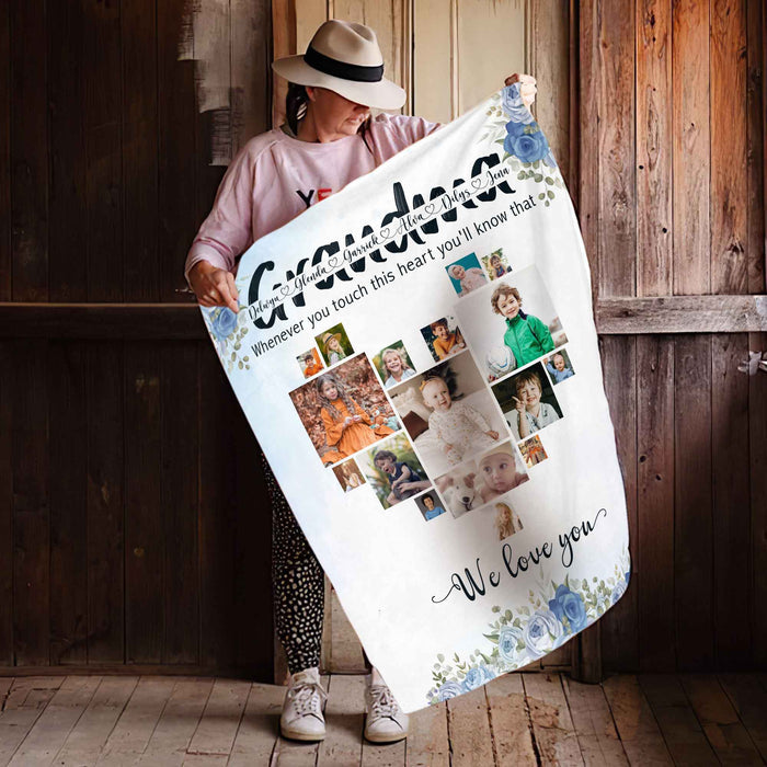 Grandma Personalized Blanket, Gift For New Grandma, Mothers Day Gift For Grandma